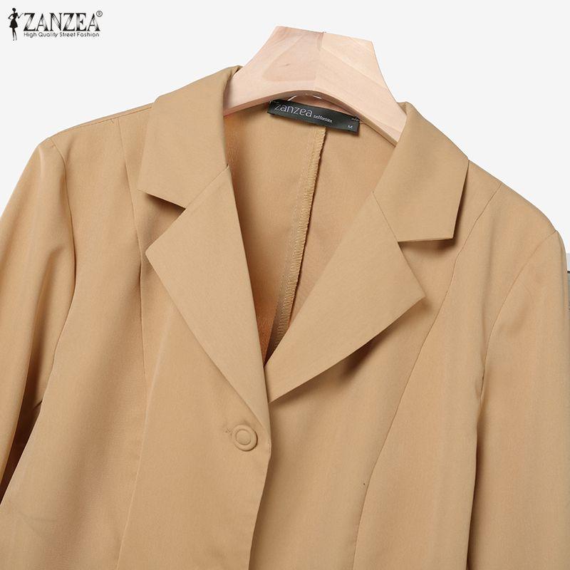 ZANZEA Women Long Sleeve Cardigan Blouse and Skirts Casual Two Piece Suit Sets