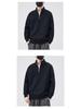 Men's Trendy Half-Zip Stand Collar Hoodie - Spring/Autumn Loose Fit Pullover