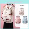 Stylish And Breathable Summer Backpack For Middle And High School Students In Beige Blue And Pink