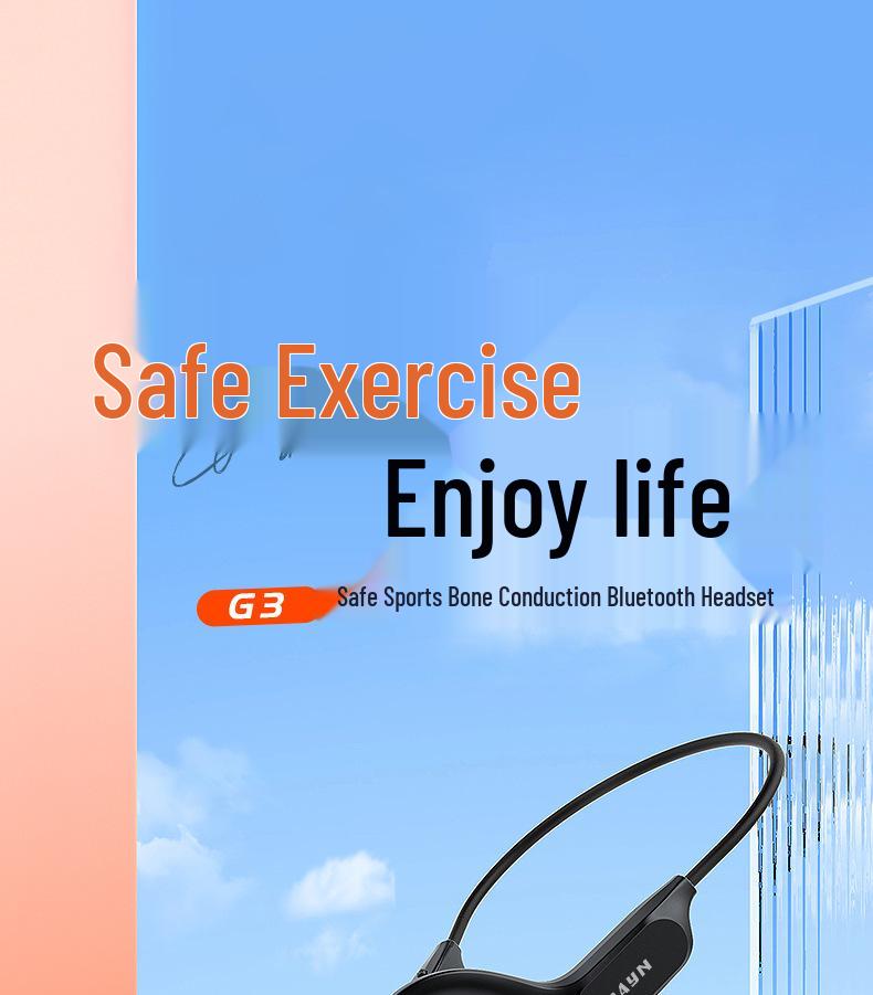 Shangying Open-Ear Bluetooth Bone Conduction Waterproof Earphones - True Wireless, Noise Cancelling, Ideal for Running & Fitness.