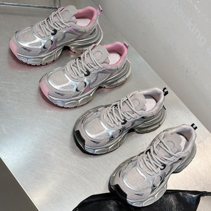 Zhao Ruth's father shoes women's new spring fried street platform versatile silver retro casual sports shoes