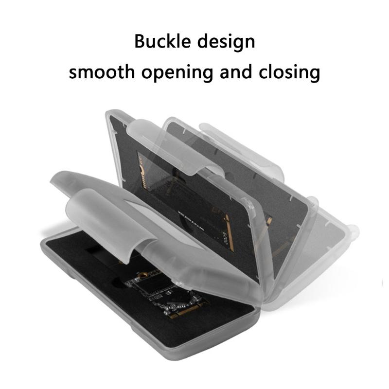 Reliable M.2 Storage Container Box Dustproof and Shockproof 2 Slots Hard Drive Protective Case for Digital Device Users