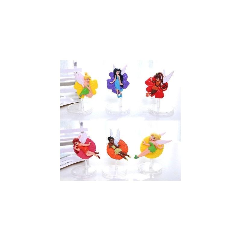 Elegant Princess Tinkerbell Fairy Action Figures For Magical Cake Toppers Set Of 6