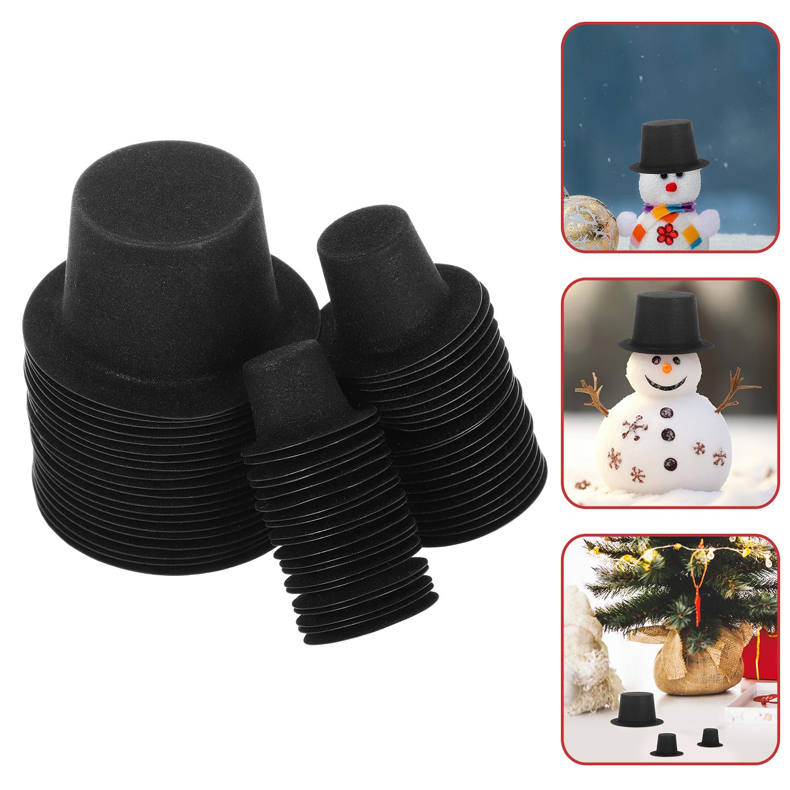 

60 шт. Игрушки, милые мини-шляпы, многофункциональные, износостойкие, миниатюрные, подарочные, ПВХ, флокированные, детские аксессуары чёрный