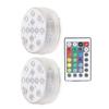 2Pcs Swimming Pool Lamp IP68 16 Colors RGB Magnet Underwater Light for Fish Tank Fountain Pond