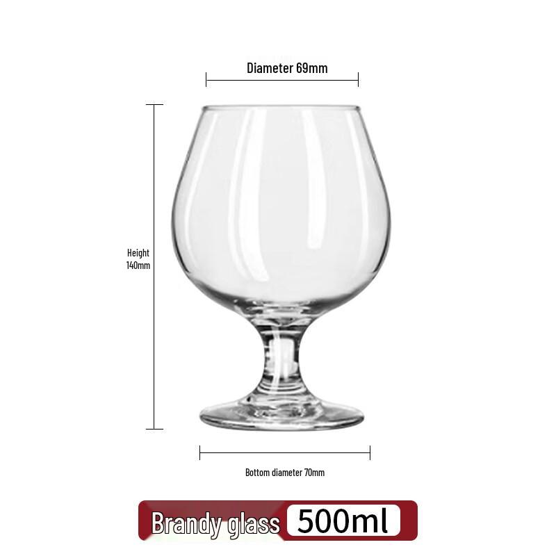 500ml Commercial Glass Brandy & Wine Stemware (50-Pack)