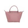 Longchamp Le Pliage Club Short Handle Foldable Nylon And Leather Tote Bag Women tote bags Dried-Rose 1623619P13