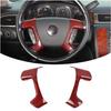 Red Carbon Center Console Steering Wheel Cover For Suburban Tahoe SIERRA 2007-13