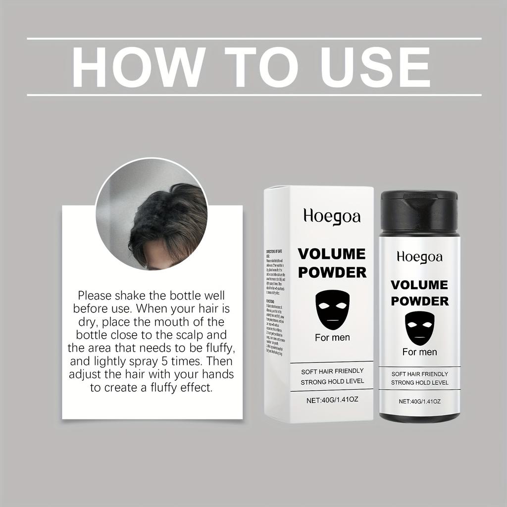 Volumenspenderndes Haar Puder Lang anhaltende Ölkontrolle Flauschiges Haar Puder Erhöht das Haarvolumen Stylingverbessernde Haarbehandlung Salon