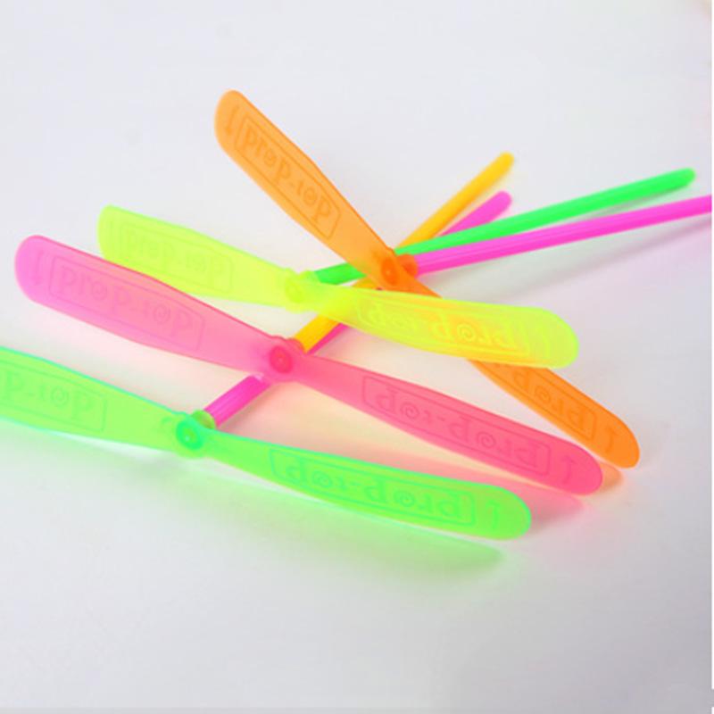 Novelty 10/20Pcs Plastic Bamboo Dragonfly Propeller Outdoor Classic Toy Kid Gift Rotating Flying Arrow Multicolor Random Color
