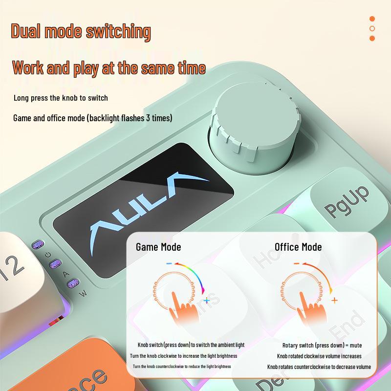 S3187 Bluetooth & Wired Quiet Mechanical-Like Keyboard for Laptop/Desktop