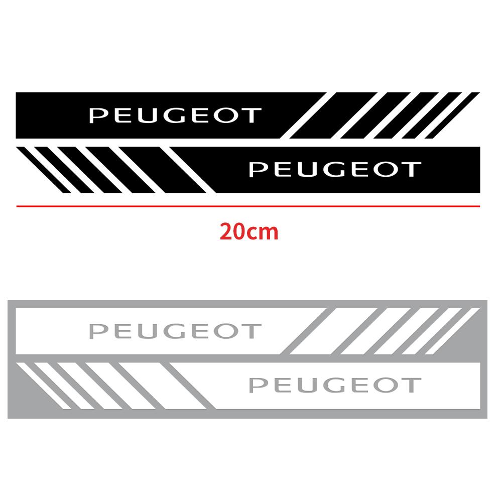 2pcs Car Rearview Mirror Emblem Stickers Window Body Badge Decal For Peugeot 107 108 2008 3008 206 207 208 306 307 308 508 106