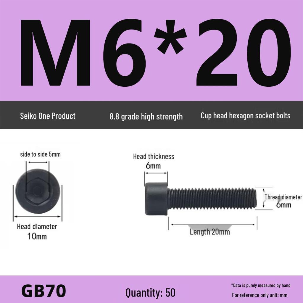 8.8 High-Strength Socket Head Cap Screw Bolt (M4-M16)