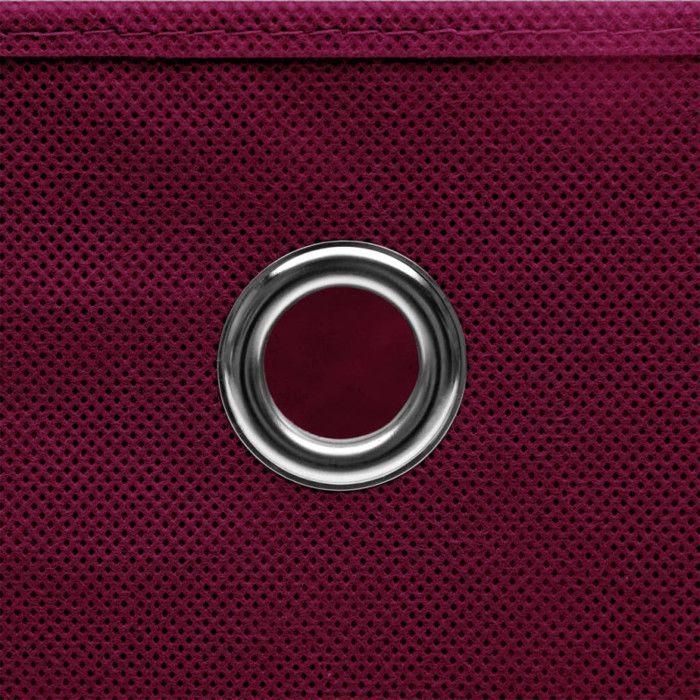 VidaXL Storage Boxes 4 Pcs Dark Red 32x32x32 Cm Fabric