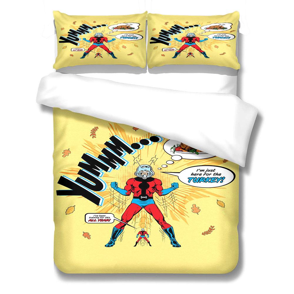 

Hungry Super Eat Duvet Cover Set King Queen Double Full Twin Single Size Bed Linen Set EU single(135x200cm)