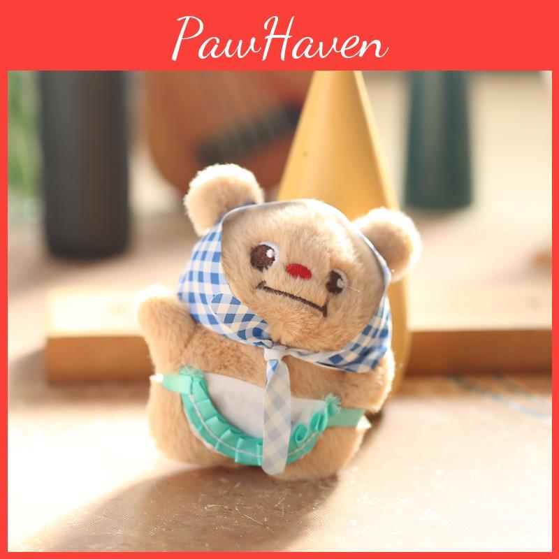 Butter Cute Bear Keychain Pp Cotton Stuffed Toy Backpack Decor Gift For Kids