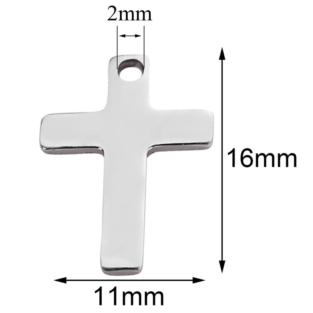 20pcs/lot Stainless Steel Cross Charms Pendants For Jewelry Making Christian Cross Jewelry Making Charms Connector Accessories