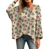 Hollow Out 3D Print Long Sleeve Christmas Sweater
