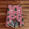 Women's Casual Fashion Round Neck Top Christmas Print Long Sleeve Knit Pullover