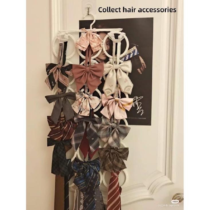 Scarf Ring Hanger, Ties Organizer Rack 28.25", Closet Organizer, Space Saving Hanger for Scarves, Belts, Tank Tops, Accessories - 18 Large Rings