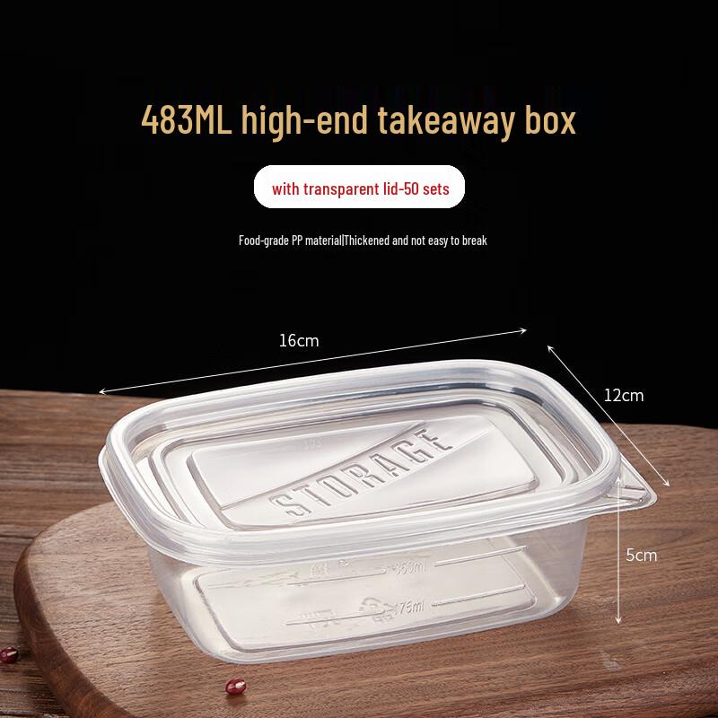 Wuhe Disposable Food Containers (50-Count)