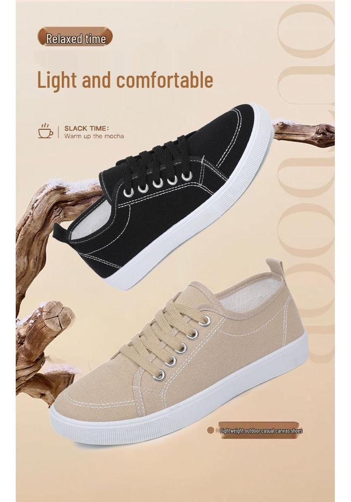 Damen Atmungsaktive Canvas-Schuhe Frühling 2026 - Lässige Sneaker im koreanischen Stil