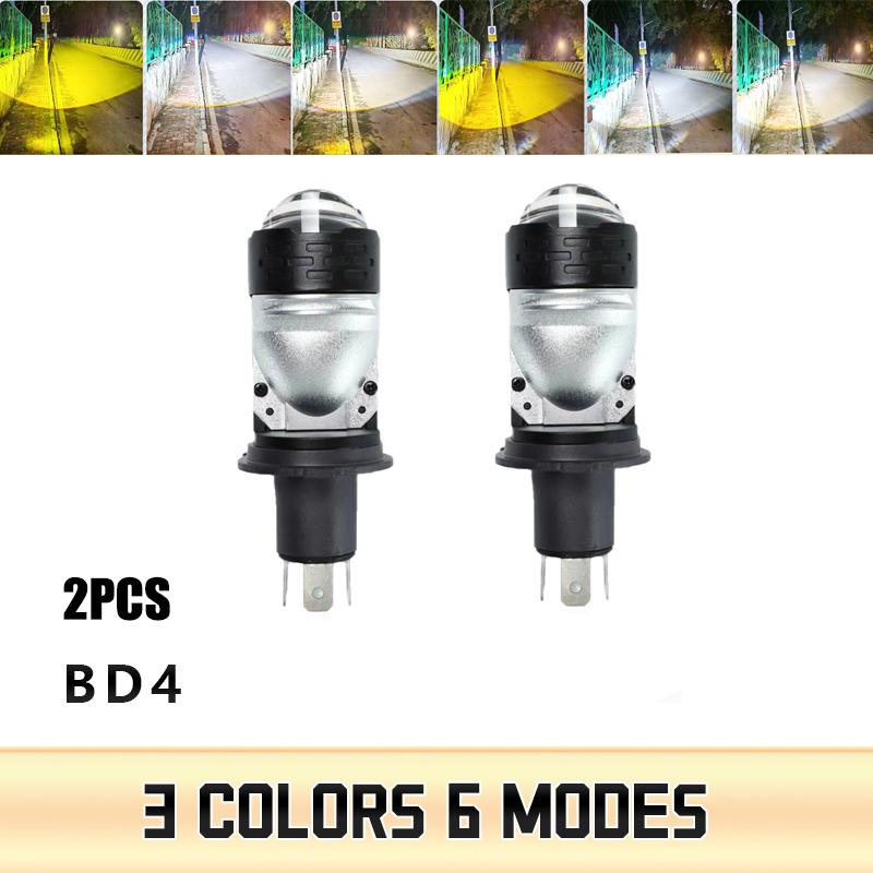 H4 Bi LED Projector Motorcycle Headlight Bulbs CANBUS Turbo Car Bulb H4 High Low Beam Fog Lamp Plug&Play 12V 24V
