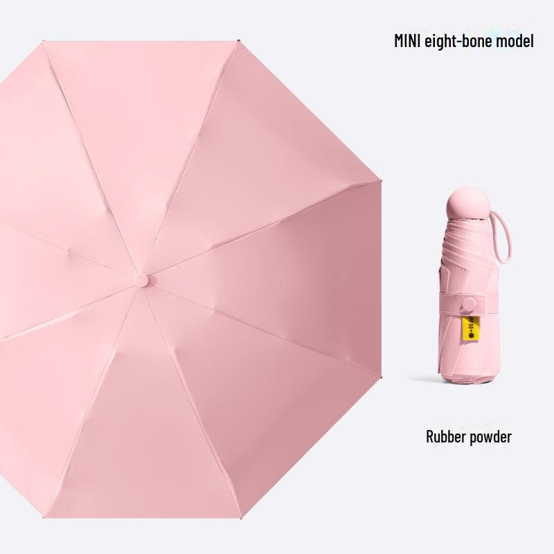 50% Folding Women's Dual-Purpose Mini Portable Pocket Capsule Umbrella - High-Grade Sun Protection
