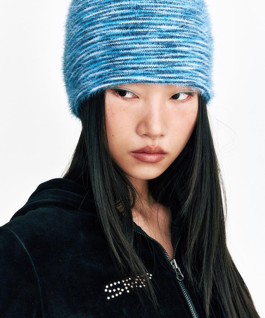 Sseleupe Soft Hairy Gradient Beanie Blue & Navy