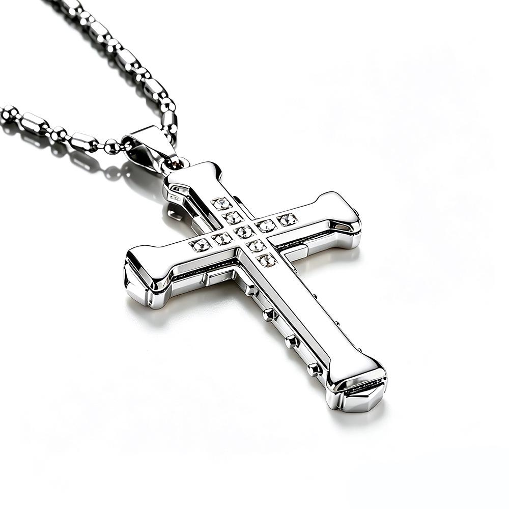 Elegant Multi-Layer Cross Pendant Necklace Jewelry