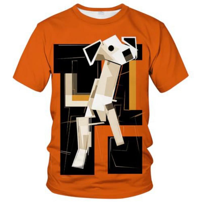 Mens 3D Printed Graphic Tee Streetwear Casual Short Sleeve Crew Neck T-Shirt Youth Fashion