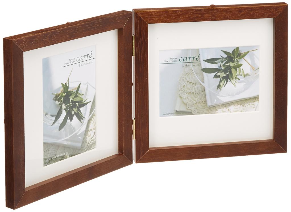 HAKUBA Wooden Photo L 2 Brown Features shatterproof PET Suitable for both portrait and landscape Frame, Square, Carre, Size, Panels, FSQCR-BRL2.