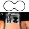 Stylish Carbon Fiber Cup Holder Trim For Guide 2017 Auto Cup Holder Decorative Cover Car Interior Accessories ABS