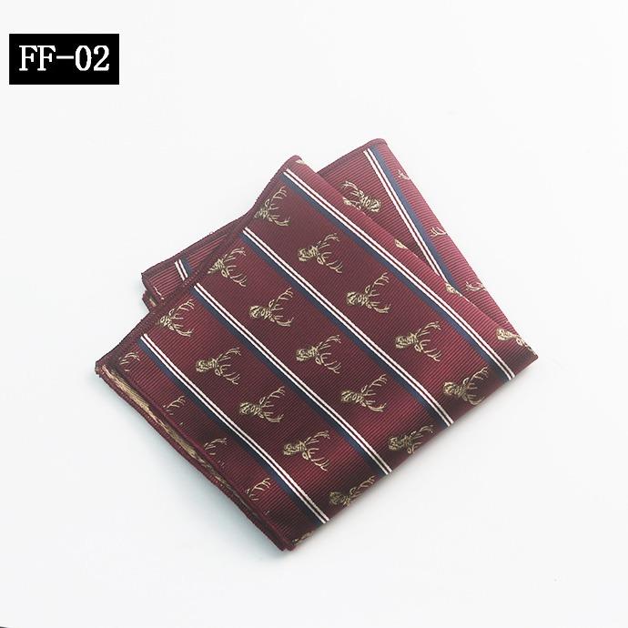 Pocket Towel Men'S, Suit Banquet Wedding Groom Best Man Striped Pattern High-End Small Square Towel Handkerchief