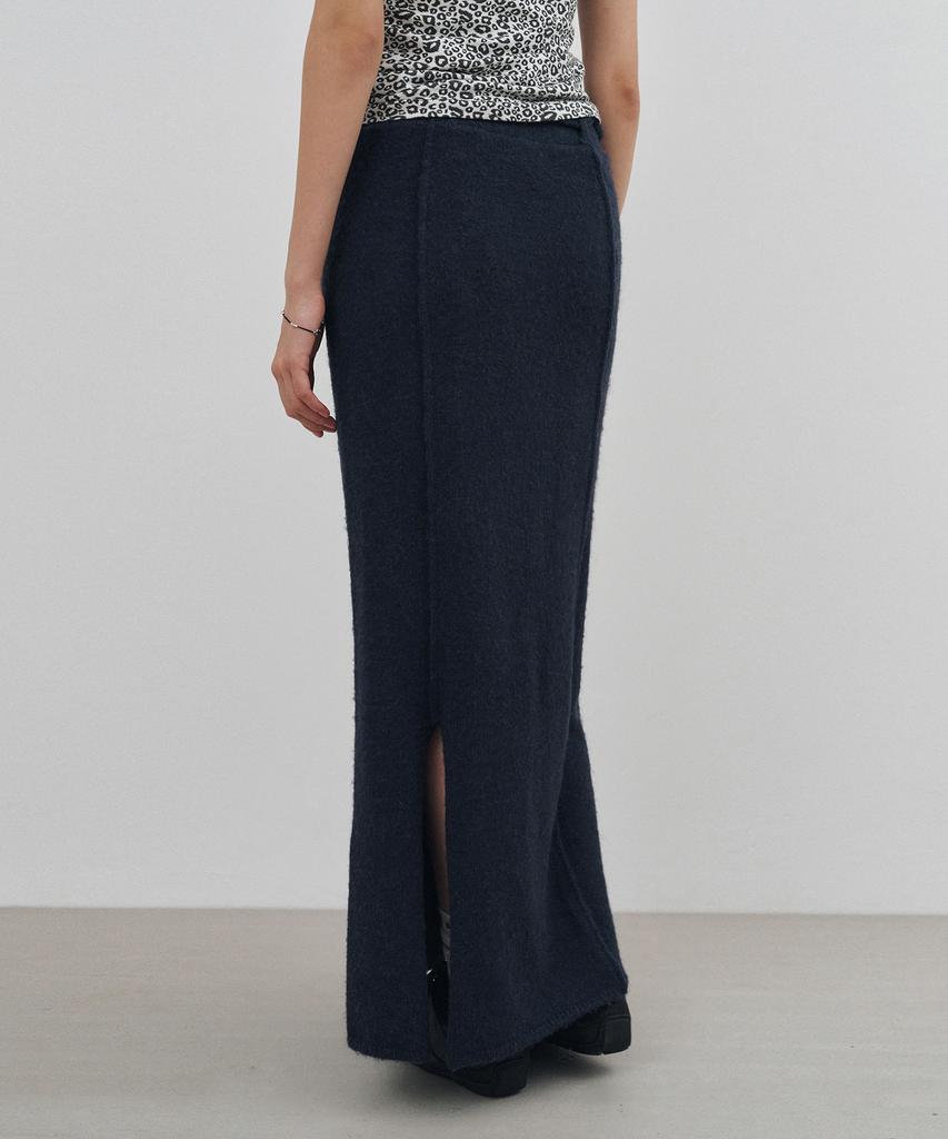 Mongdol Strap Maxi Wool Knit Skirt Navy Mdsk024Navy