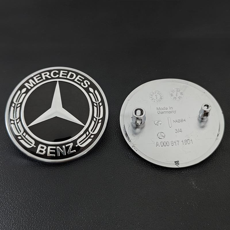 For MB Mercedes Benz GLA CLA CLS A45 C63 A B 3D 2pins 57mm Car Front Hood Emblem A0008171801  Star Logo Bonnet Badge Accessories