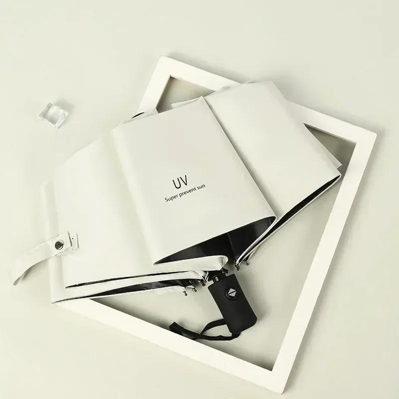 Fully Automatic UV Resistant Umbrella Windproof Sun Umbrella Simple Large-sized Sun Protection Umbrella Light Luxury Umbrella