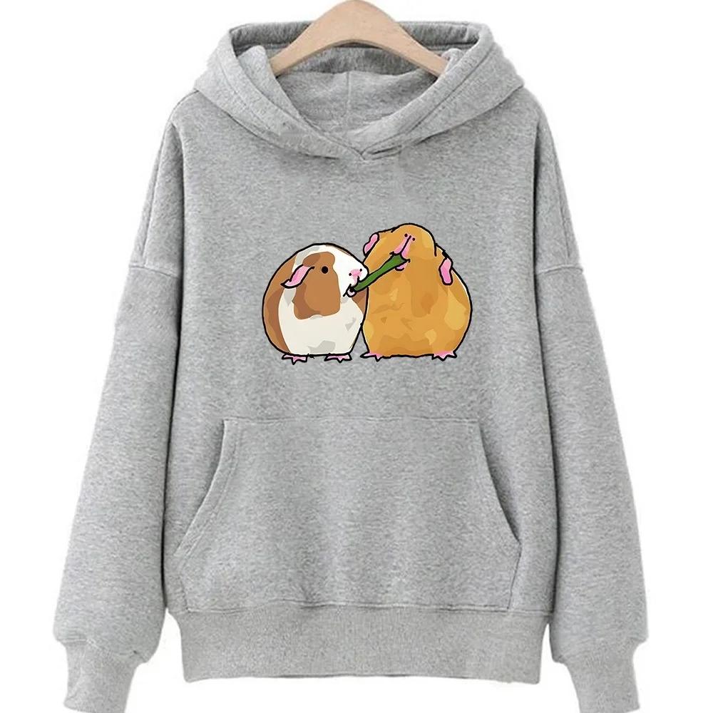 

Толстовка с принтом морской свинки, милая/кавайная одежда с животными, осенняя женская/мужская флисовая толстовка, слегка эластичный пуловер с длинным рукавом 6XL