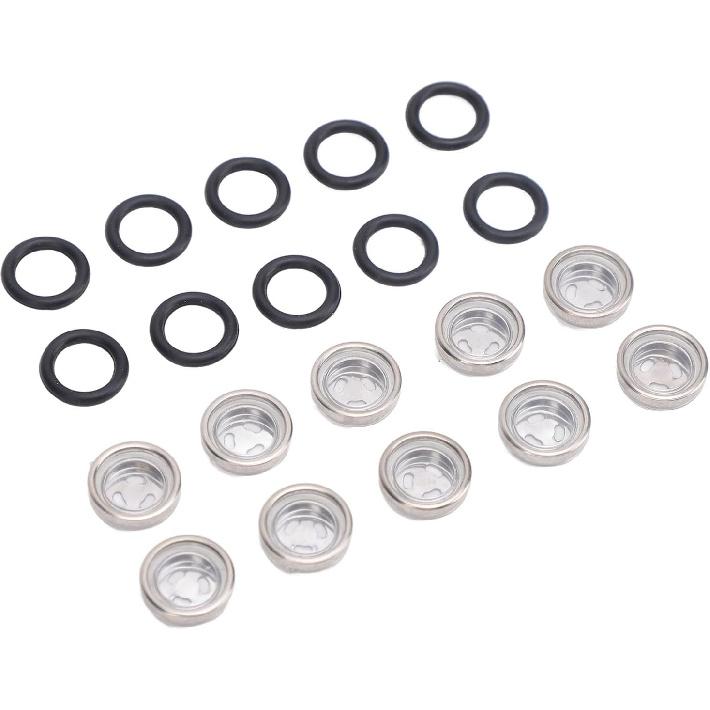 Bnineteenteam Brake Cylinder Reservoir Sight Glass, 10pcs Brake Master Cylinder Sight Glass with O Ring Motorcycle Brake Master Cylinder Window for