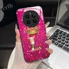 For Realme 12 4G Case Fashion Letters Hard Tempered Glass Back Covers For Oppo Realme12 Realme 12 RMX3871 Shockproof Phone Shell