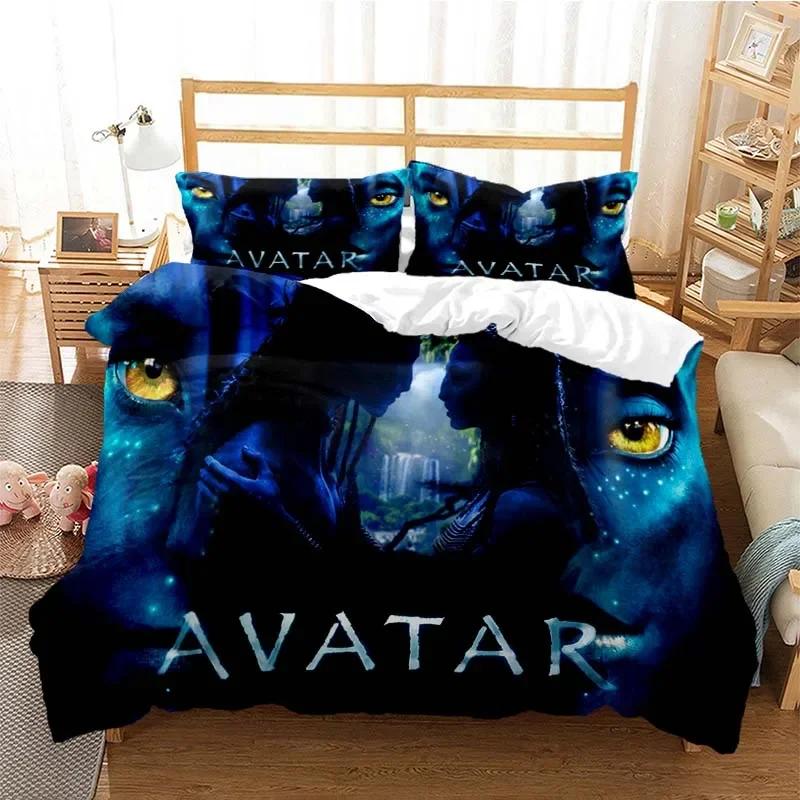 Avatar Filmový Potisk Třídílná Ložní Souprava Módní Článek Pro Děti Nebo Dospělé Na Postele Povlaky Na Přikrývky Povlaky Na Polštáře Ložní Souprava Dárek