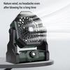 Portable Rechargeable Lighting Fan  Grooved Handle 270 Degree Rotating Fan Stepless Speed Regulation 2 Use for Travel