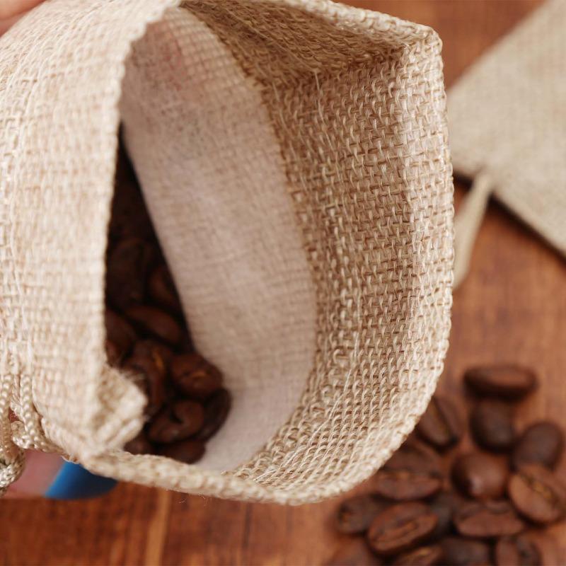 Christmas Burlap Storage Bag Present Candy Snack Gifts Packaging Pouches Linen Drawstring Bags Wedding Party Home Decoration