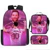 Football Schoolbag Three-Piece Backpack Pencil Bag Satchel Package Primary And Secondary School Students Schoolbag