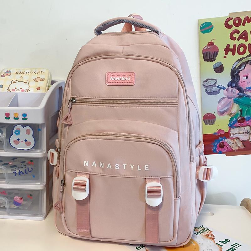 School Bag Elementary School Girl College Student Junior High School Student High School Student Contrast Color Boy Backpack Backpack