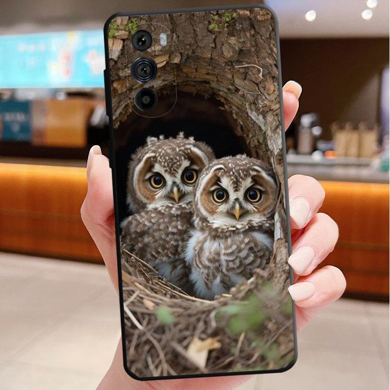Phone Case For Motorola Edge 50 40 Pro 60 50 40 30 Ultra Neo Fusion Moto G Play G Stylus G Power G Owls Animal