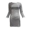 Lady Evening Dress Shiny Sequin Slim Fit Sheath Long Sleeves Above Knee Length O Neck Mini Dress Club Party Prom Short Dress