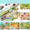 Holz Kinder Steckpuzzle Brettspiel Pädagogisches Kleinkind Spielzeug Tier-Thema 0-3 Jahre