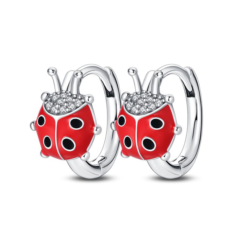Women's Spring 925 Silver Butterfly Dragonfly Flowers Color Romantic Sweet Earrings Fit for Party Delicate Gift Jewelry