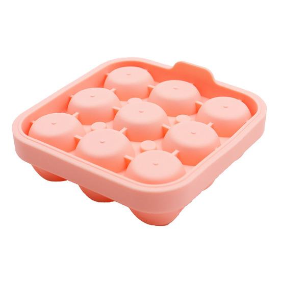 Rose Flower Silicone Ice Cube Tray 9-Cavity Square Mold for Chocolate Candy Flexible Non-Stick
